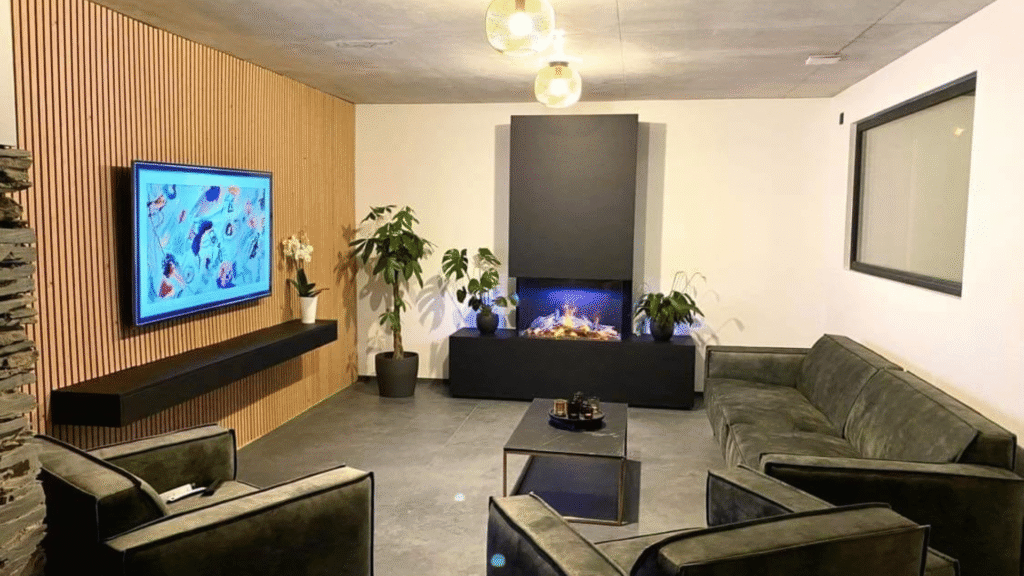 Meuble tv et aménagement cheminée 6