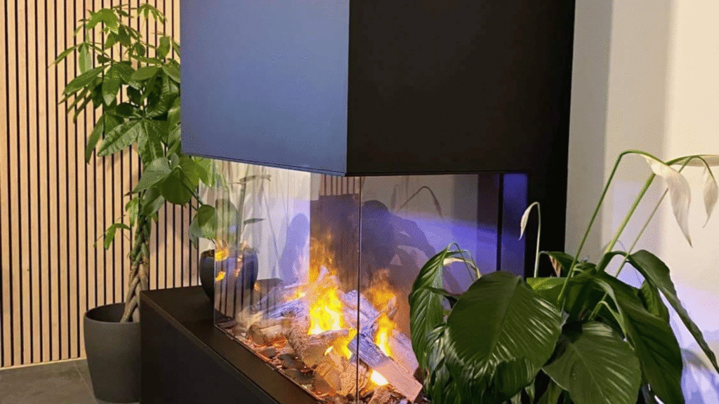 Meuble tv et aménagement cheminée 7