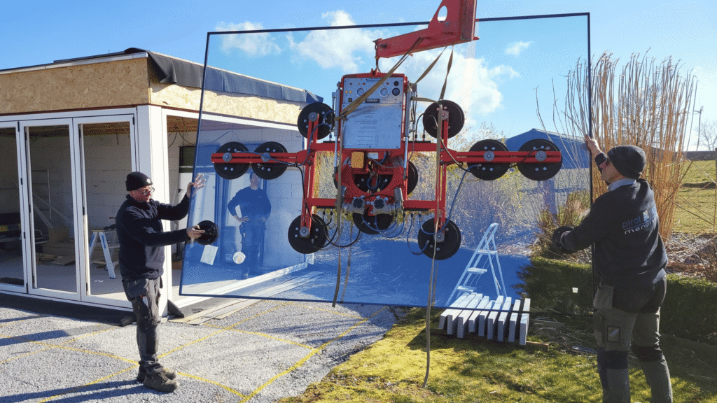 châssis panoramique accordéon pour pool house 2